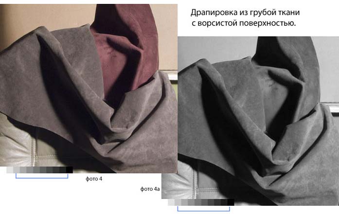 драпировка из грубой ткани